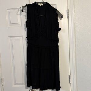 Pinch Black Ruffled Mini Dress